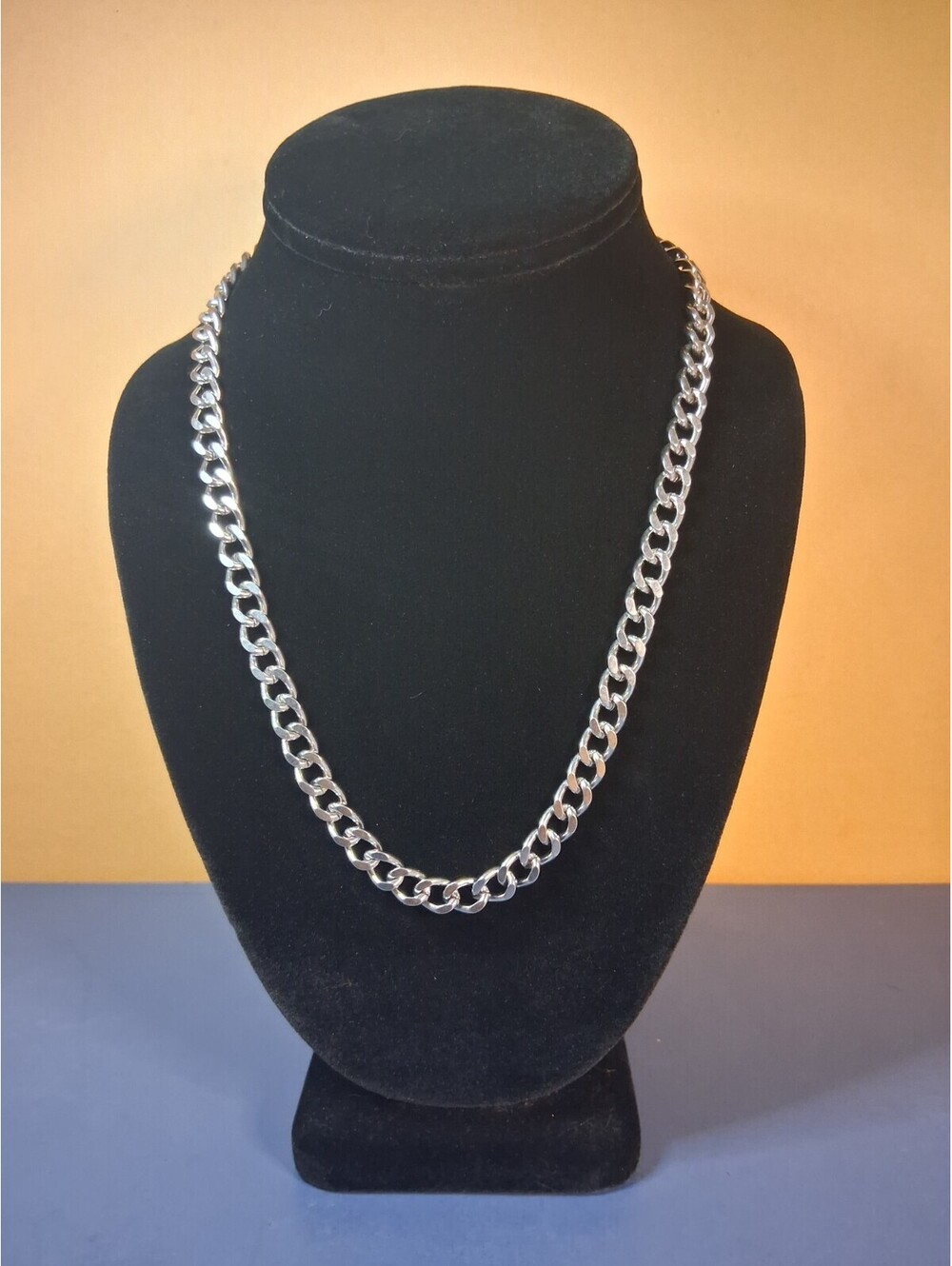NWOT 19" 8mm Men's Stainless Steel Cuban Link Chain Necklace NEW